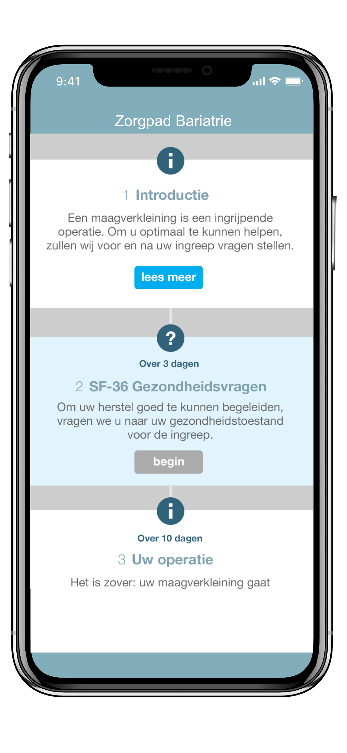 IPhone X zorgmodule bariatrie